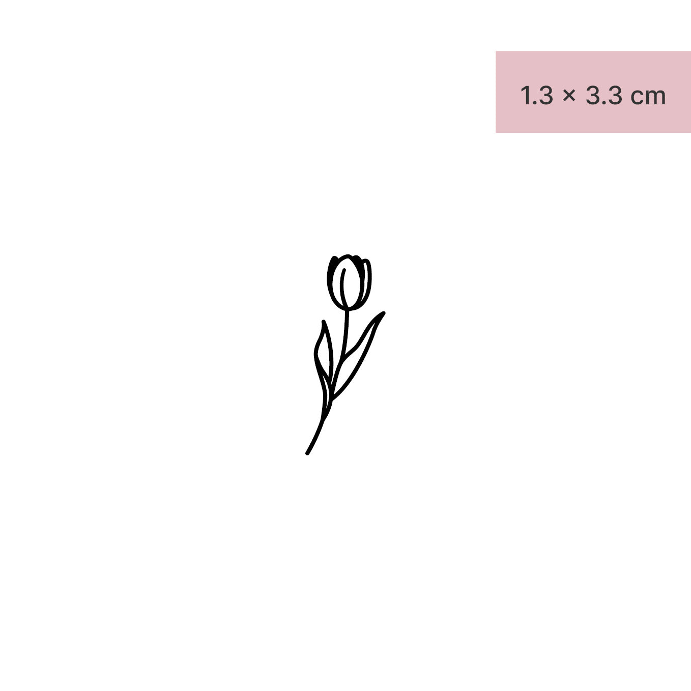 Tulpe mit Schattierung Tattoo von minink, der Marke für temporäre Tattoos.