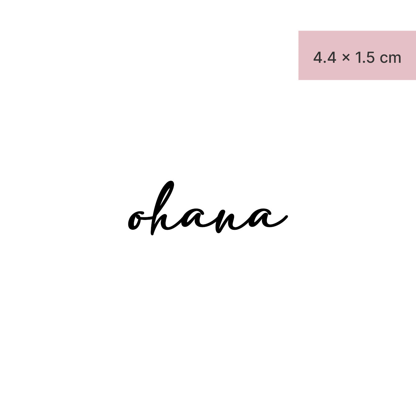 ohana Tattoo von minink, der Marke für temporäre Tattoos.
