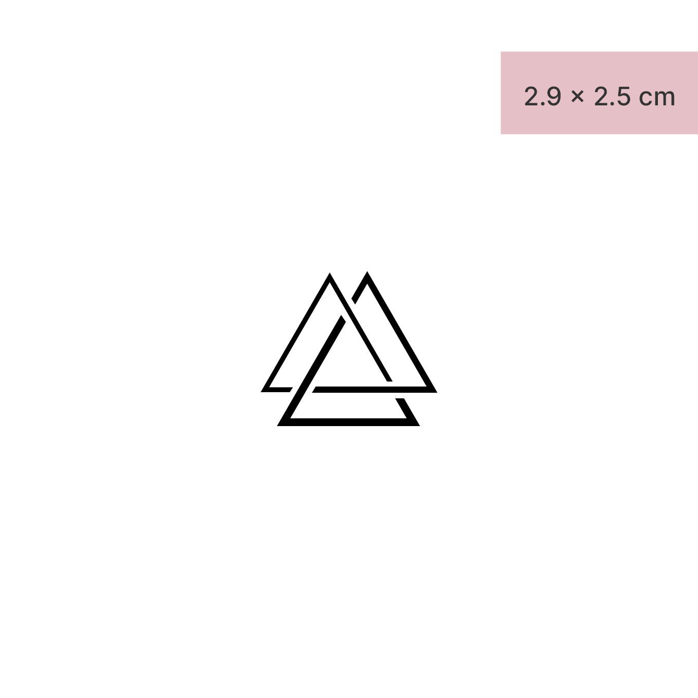 Dreiecke Tattoo von minink, der Marke für temporäre Tattoos.