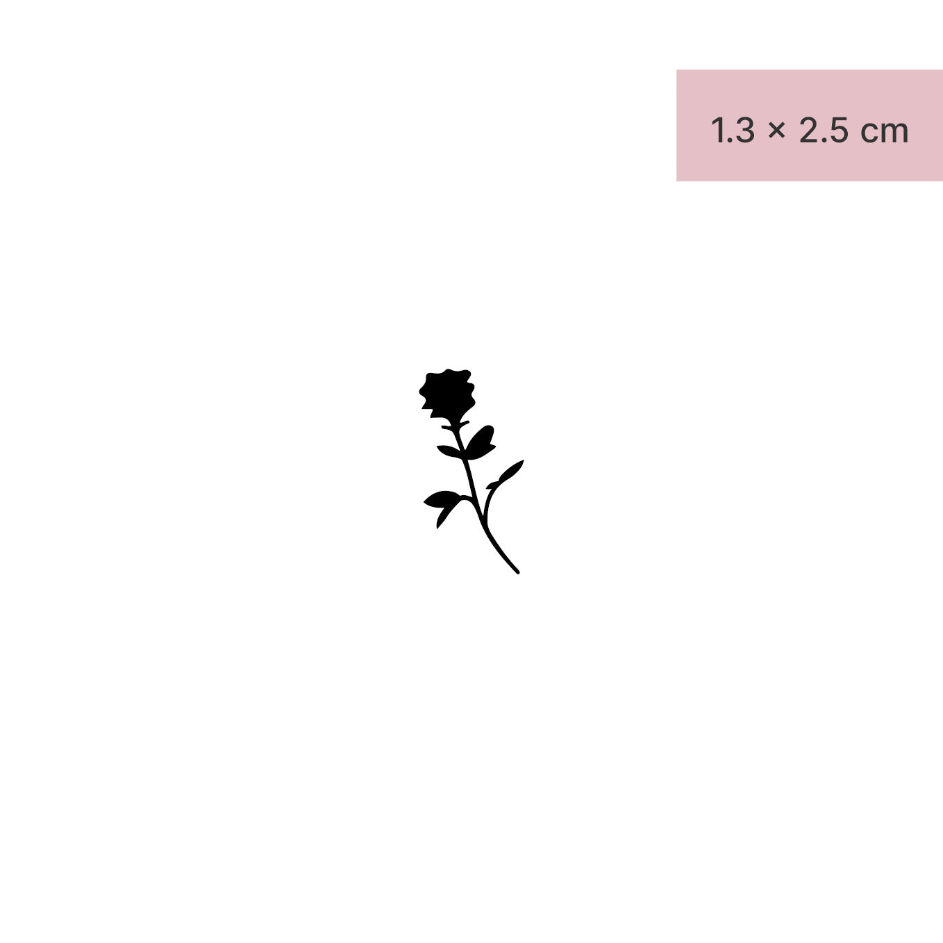 Liebesrose ausgefüllt Tattoo von minink, der Marke für temporäre Tattoos.