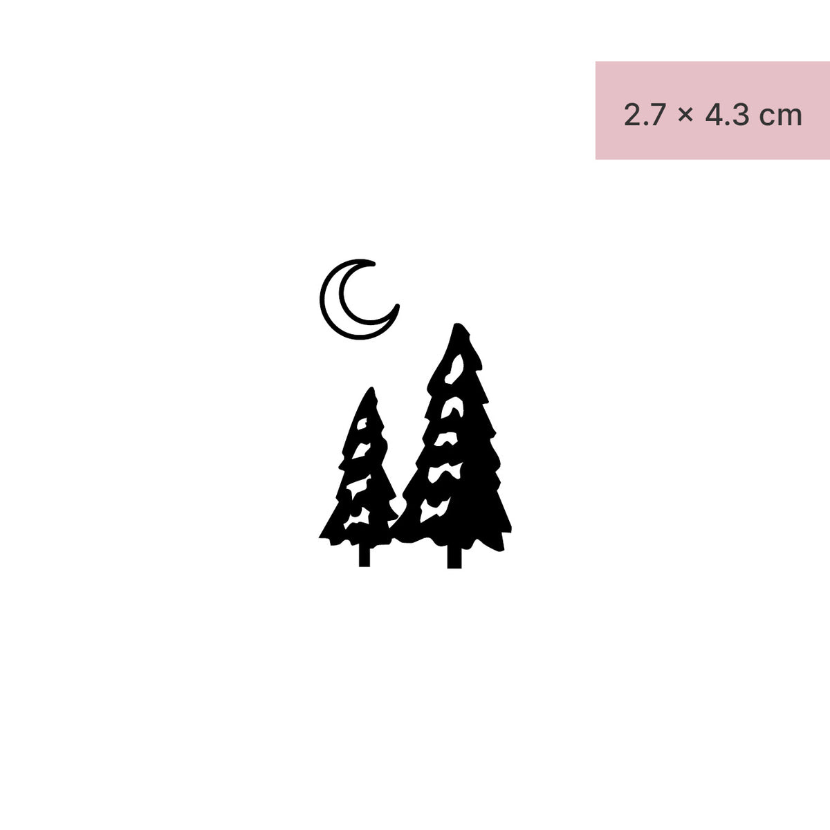 Moon and fir trees