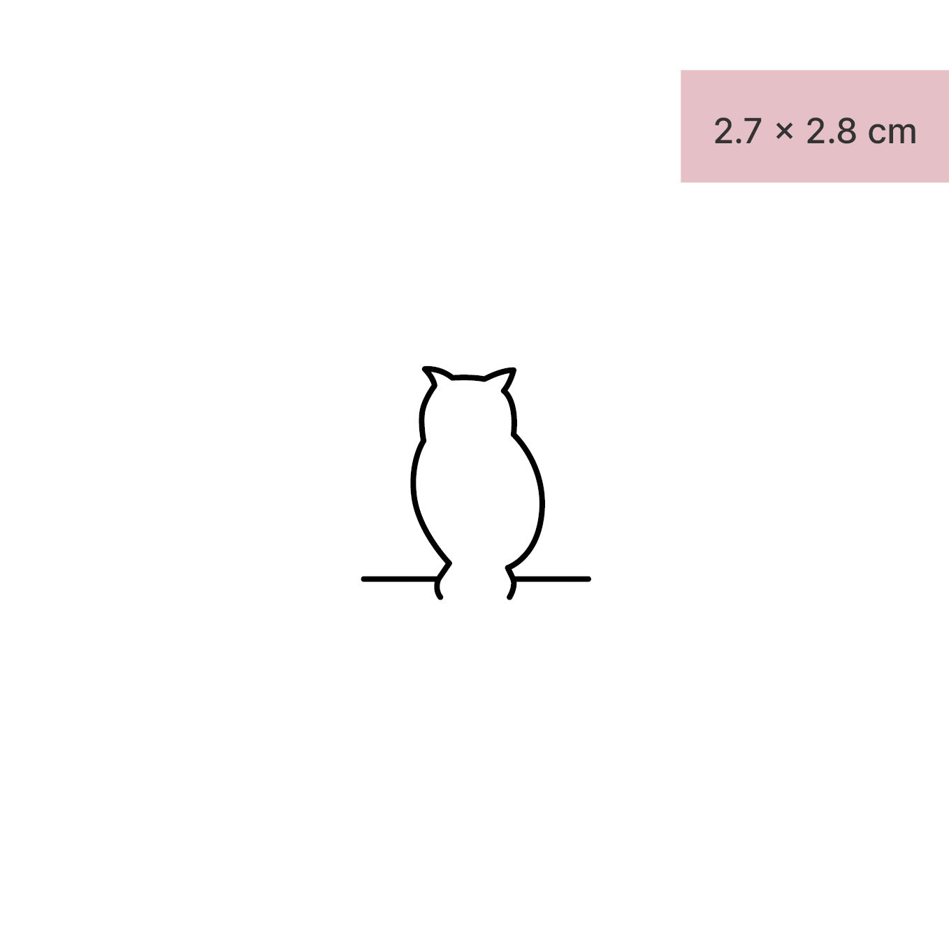 Minimalistische Eule Tattoo von minink, der Marke für temporäre Tattoos.