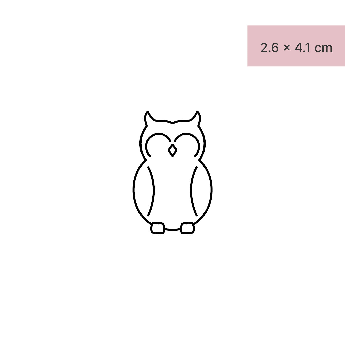 Abstrakte Eule Tattoo von minink, der Marke für temporäre Tattoos.