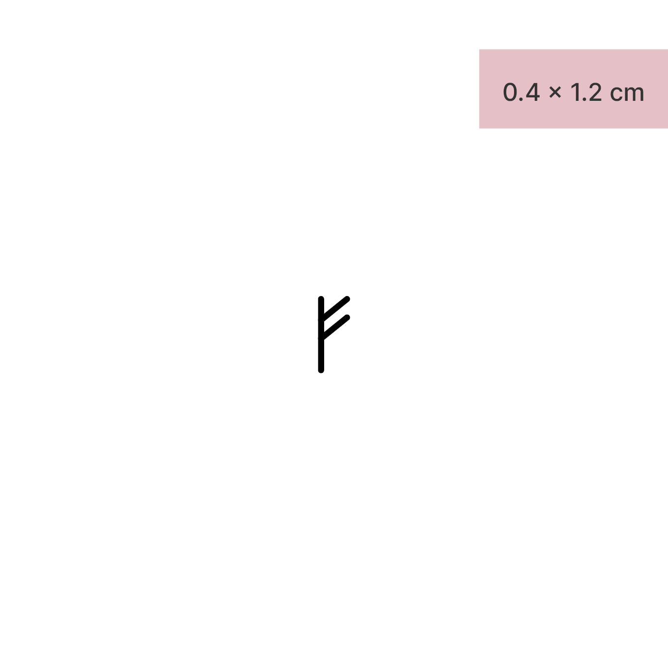 Runenzeichen Besitz Tattoo von minink, der Marke für temporäre Tattoos.