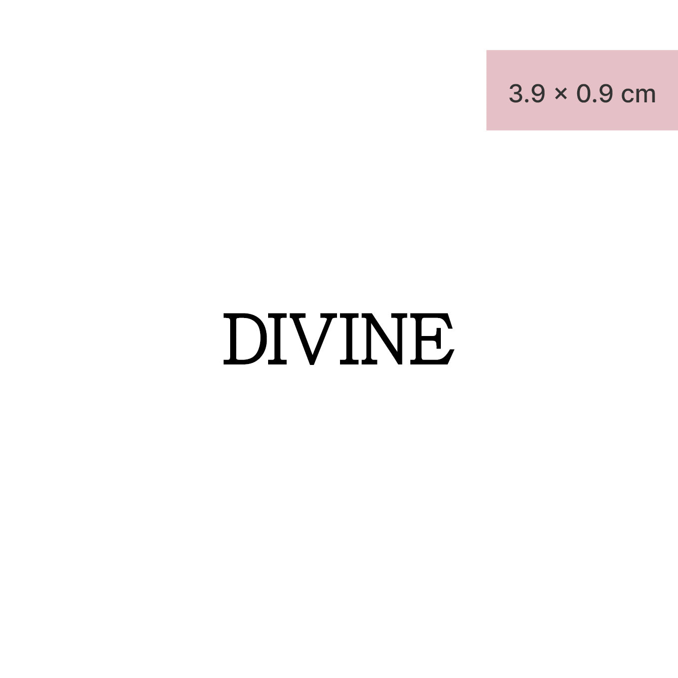 DIVINE 2 Tattoo von minink, der Marke für temporäre Tattoos.