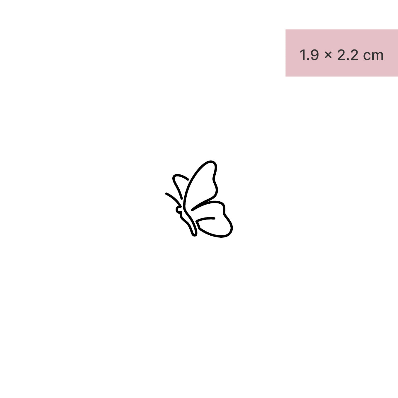 Abstrakter Schmetterling Tattoo von minink, der Marke für temporäre Tattoos.