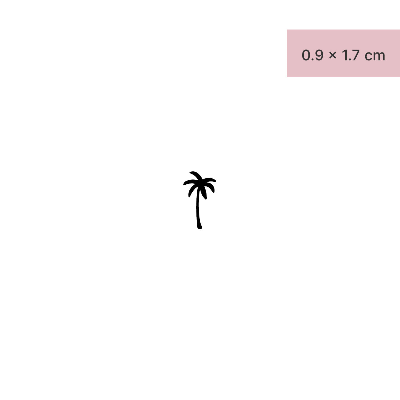 Kleine ausgefüllte Palme Tattoo von minink, der Marke für temporäre Tattoos.